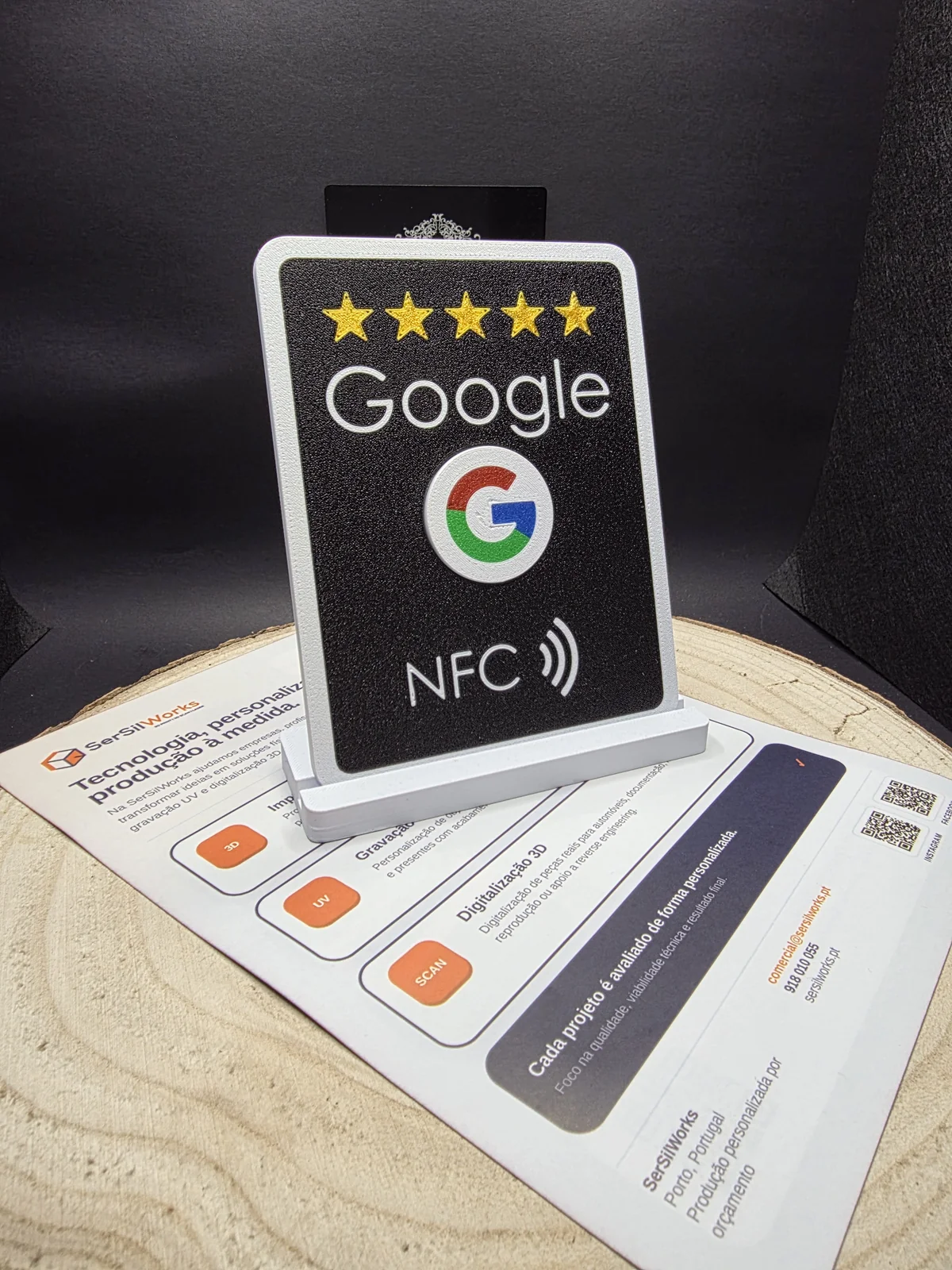 Placa NFC para avaliações Google — fotografia 1