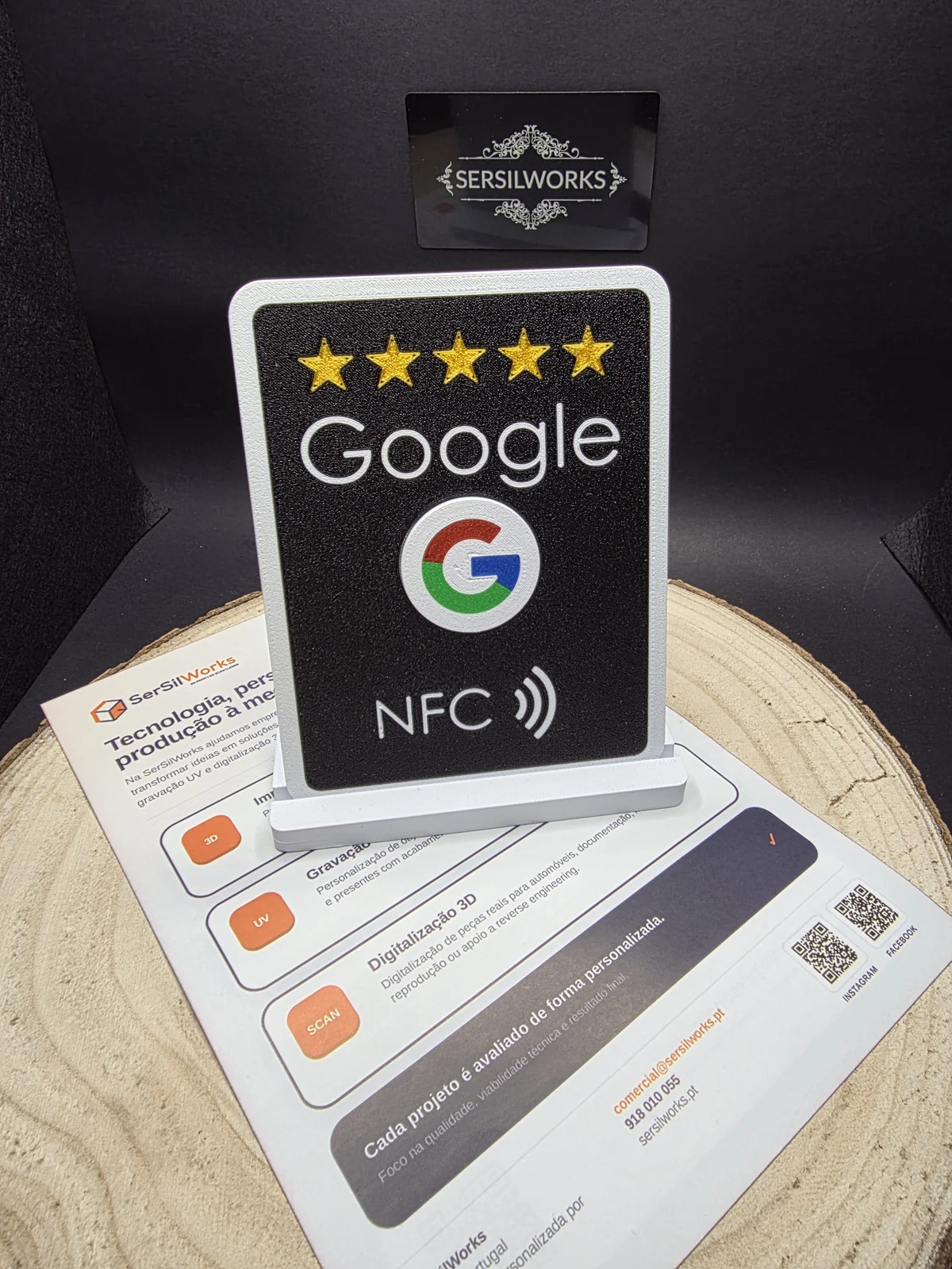 Placa NFC para avaliações Google — fotografia 2