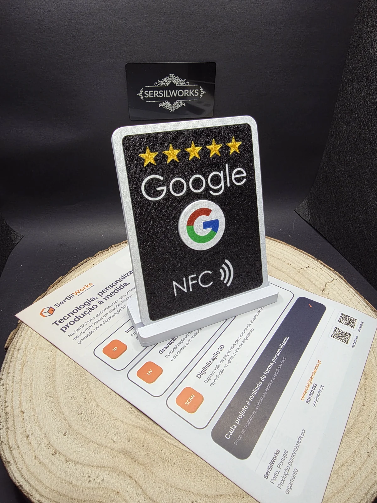 Placa NFC para avaliações Google — fotografia 3